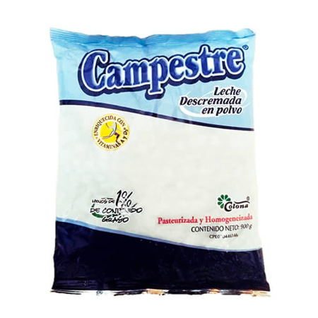 LECHE EN POLVO DESCREMADA CAMPESTRE 900 G