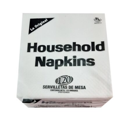 SERVILLETAS DE MESA HOUSEHOLD NAPKINS PAVECA 120 UND